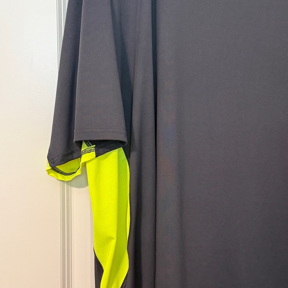 CoolForce Dri-Power 360 Shirt 2XL – Gray & Neon Yellow Activewear Mens - Picture 3 of 16